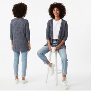 DKNY Grey  Patterned Cardigan. Size L